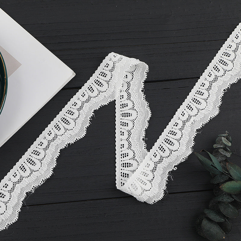 FREEDOMBEAUTY | [stretch] 3cm elastic lace lace accessories, white nylon lace edge, wedding dress exquisite lace edge, spot