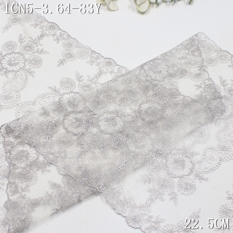 FREEDOMBEAUTY | Three-color mesh embroidery lace arrangement classical style pattern, handmade jewelry home lace accessories