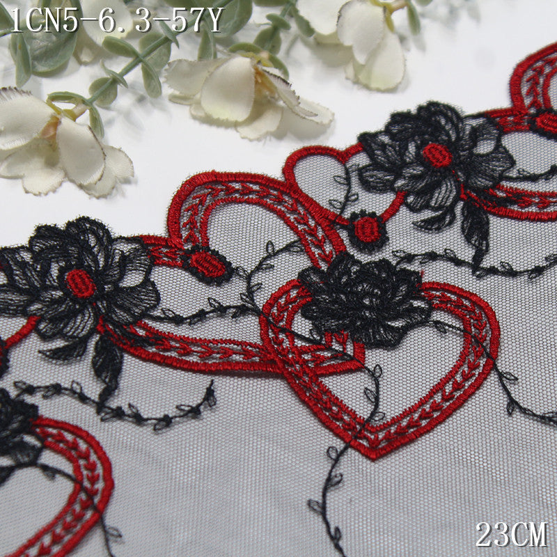 FREEDOMBEAUTY |  Gothic Vintage Love Rose Mesh Embroidery Lace, Sweet Cool Clothing Accessories Lace Lace Accessories