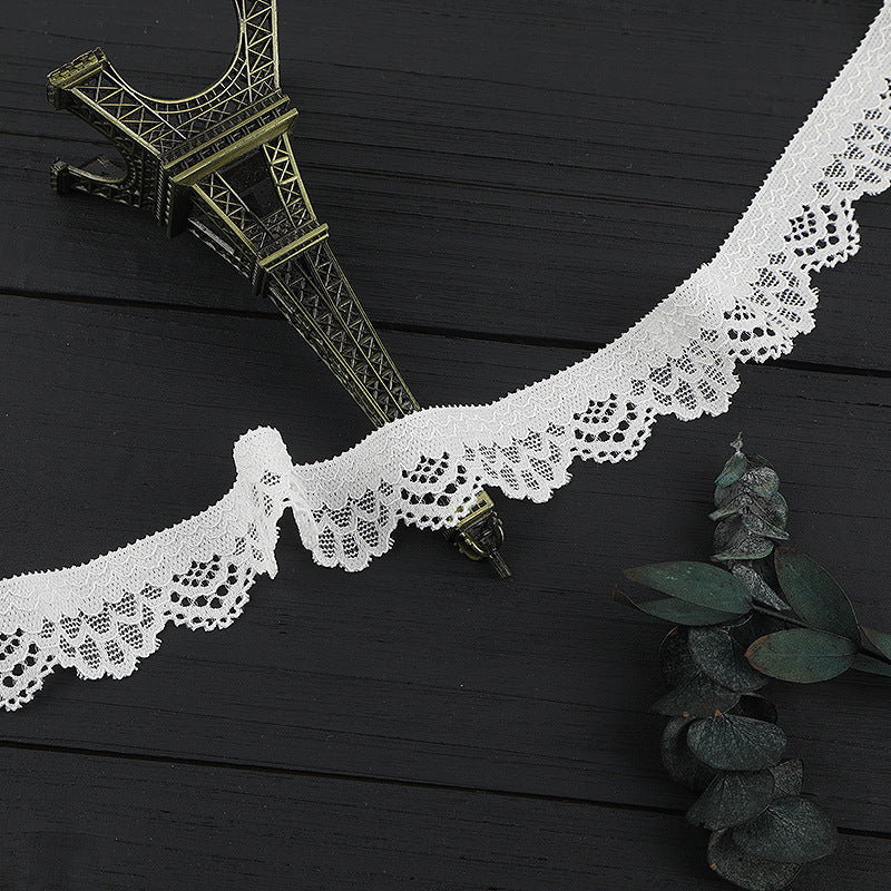 FREEDOMBEAUTY | [stretch] Nylon silk lace 2.5cm elastic lace edge, underwear and apparel lace accessories, factory spot