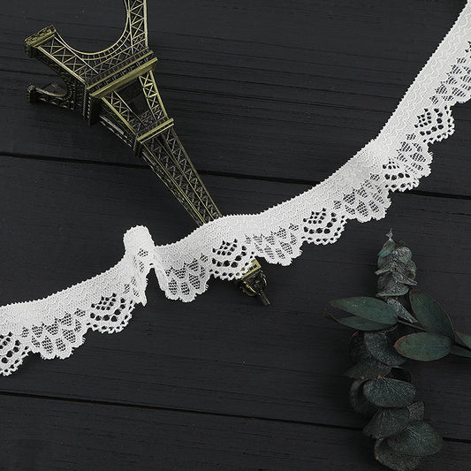 FREEDOMBEAUTY | [stretch] Nylon silk lace 2.5cm elastic lace edge, underwear and apparel lace accessories, factory spot