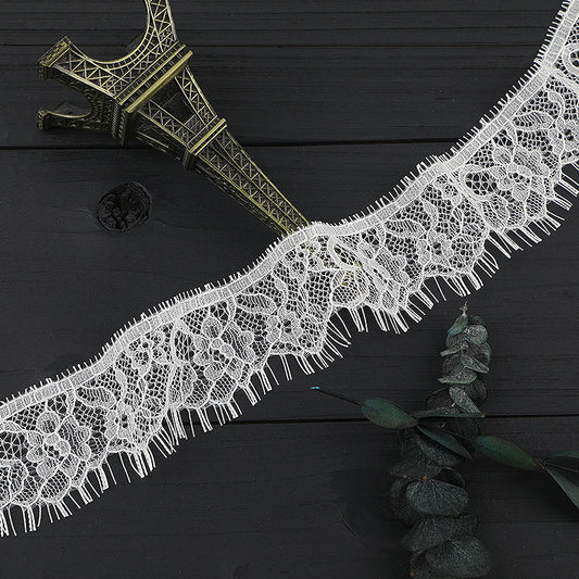 FREEDOMBEAUTY | [no- stretch] 4.5cm eyelash lace, unilateral non-elastic lace edge, new Lolita skirt neckline lace accessories