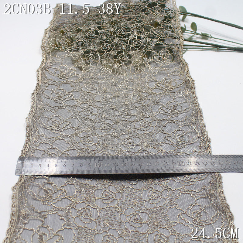FREEDOMBEAUTY | Black mesh rice apricot fashion rose flower embroidered lace, clothing underwear decorative lace accessories