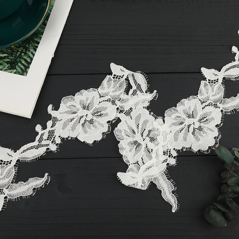 FREEDOMBEAUTY | [laser-cut lace] Pure flower lace, nylon non-elastic lace, Lolita children's clothing exquisite lace accessories