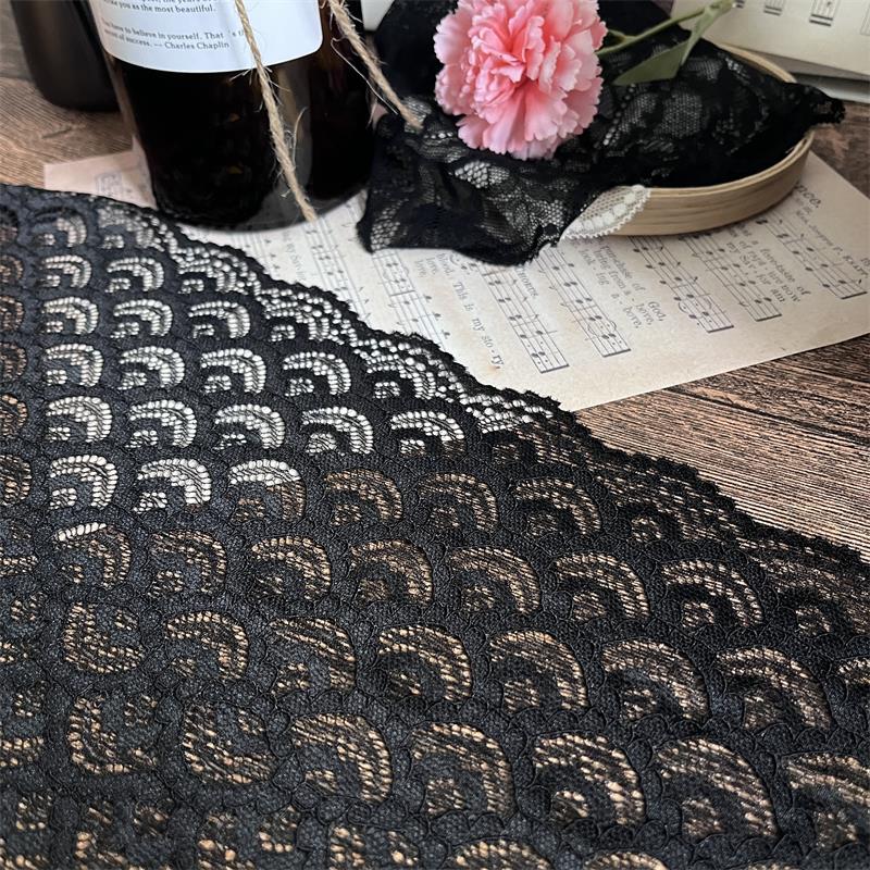 FREEDOMBEAUTY | 18cm clothing hem widened lace lace accessories decoration narrow black and white wide clothes fabric DIY handmade lace edge
