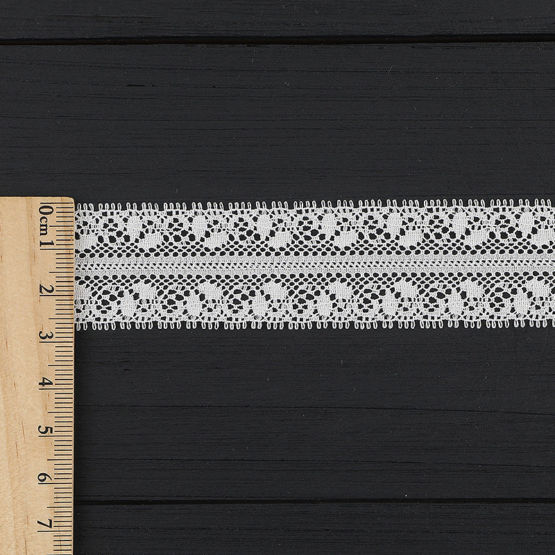 FREEDOMBEAUTY | [no- stretch] 3cm white lace edge, exquisite barcode non-elastic lace edge, neckline cuffs lace accessories, spot