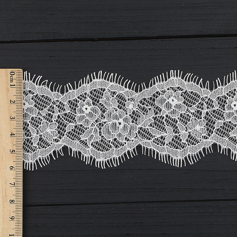 FREEDOMBEAUTY | [no- stretch] Gold thread eyelash lace, nylon silk elastic lace edge, high-end lace accessories for home textile clothing