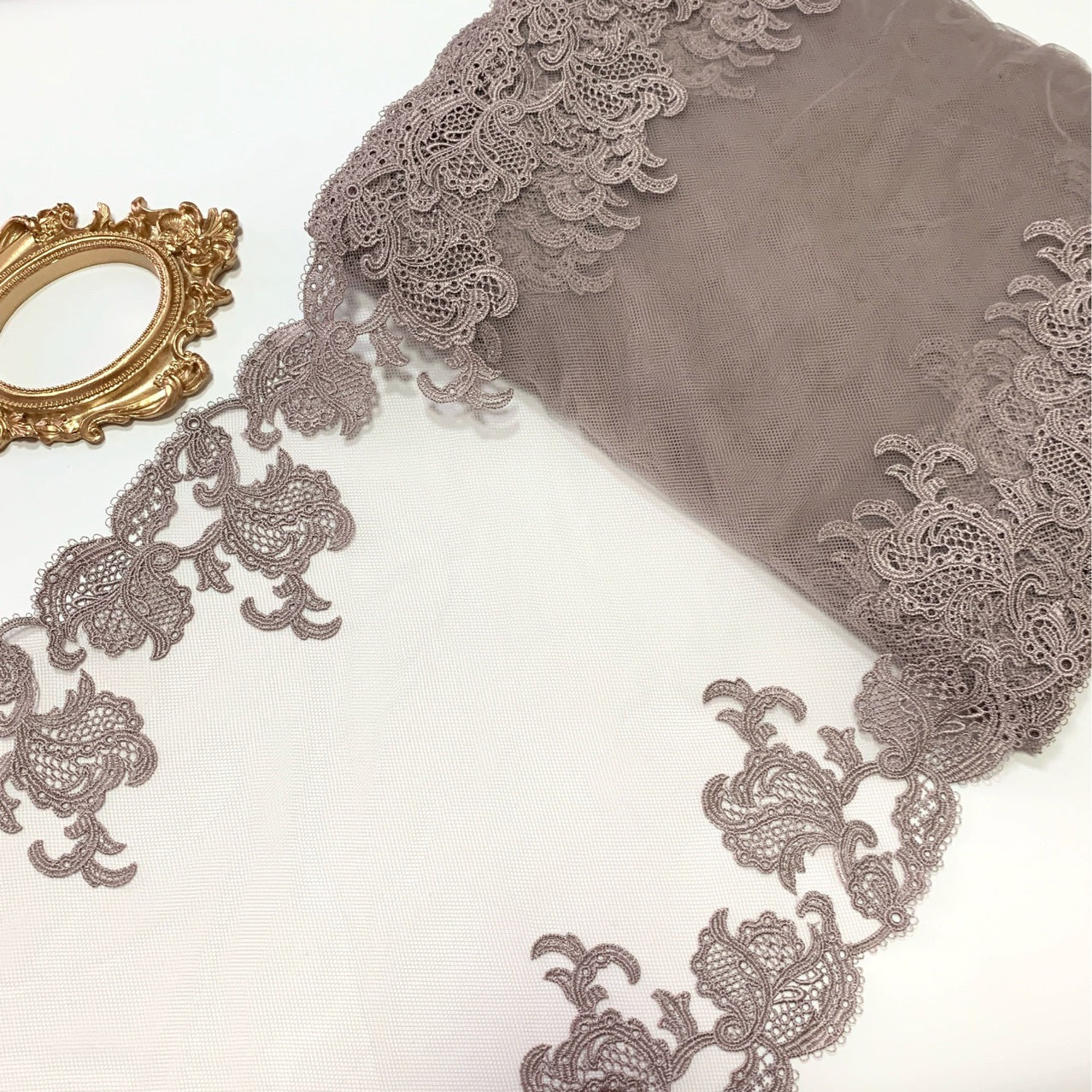FREEDOMBEAUTY | Spot bilateral light brown water-soluble splicing mesh lace lace accessories decorative design DIY