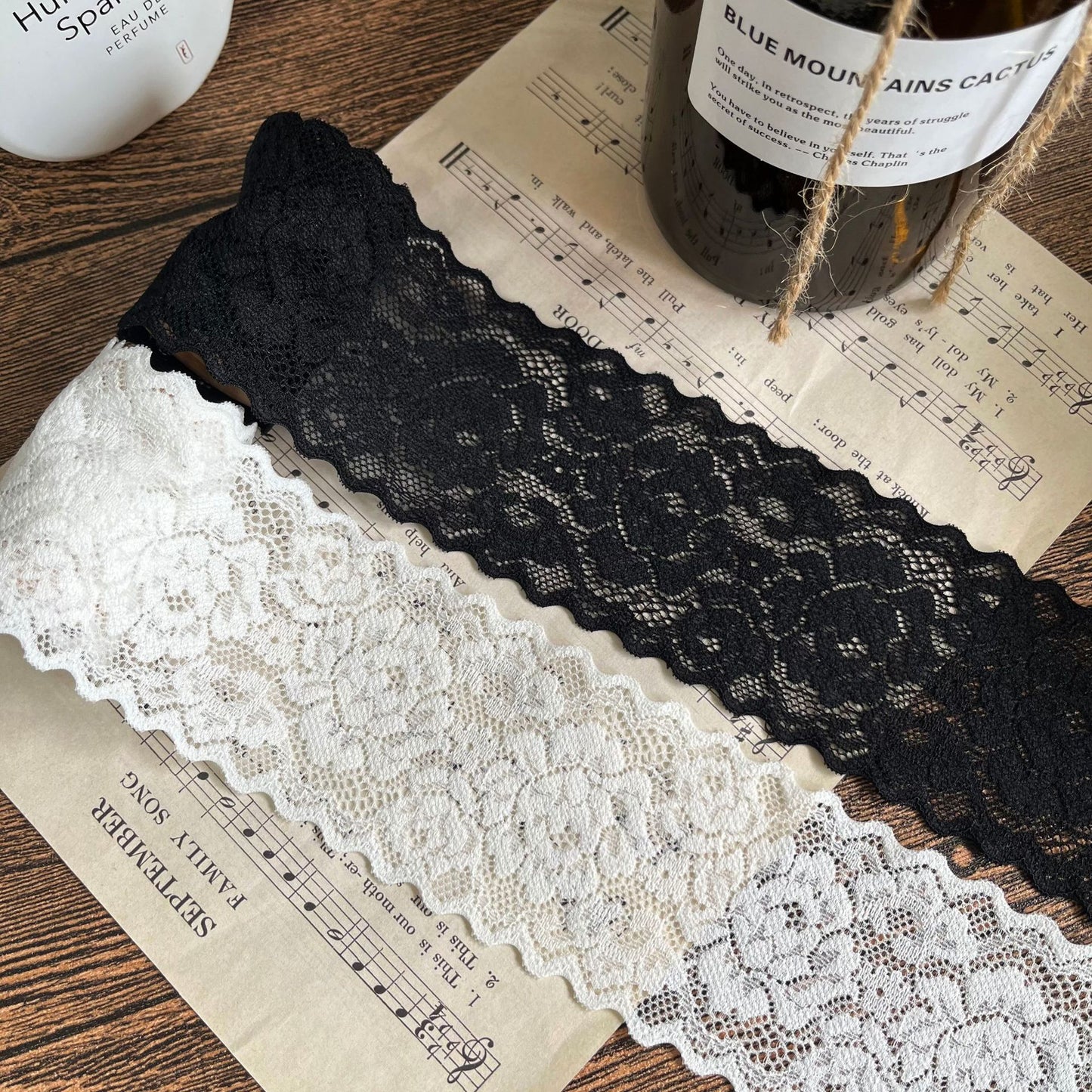 FREEDOMBEAUTY | Factory direct sales, spot quick hair French elegant hollow 6CM elastic lace lace accessories, handmade DIY decoration