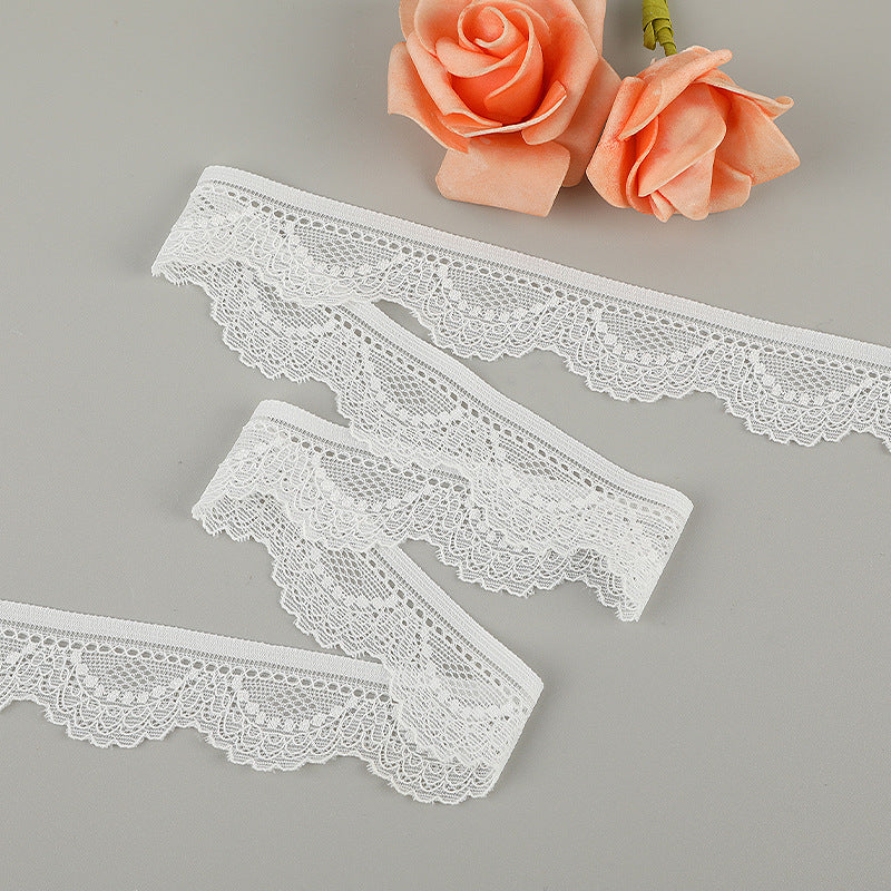 FREEDOMBEAUTY | [stretch] 3cm lace small lace, elastic hollow lace edge, neckline cuffs small fresh lace lace accessories, spot