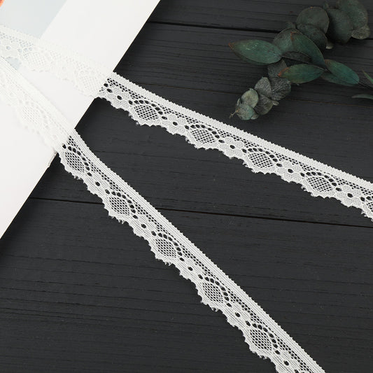FREEDOMBEAUTY | [stretch] white lace lace, unilateral hollow lace edge, dress Lolita clothing lace accessories, spot