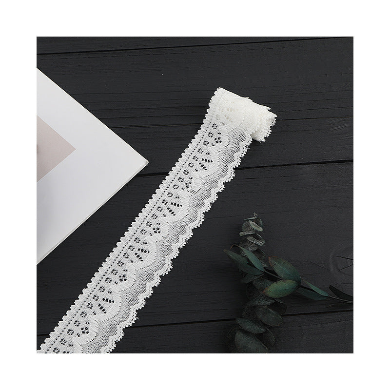 FREEDOMBEAUTY | [stretch] 3cm elastic lace lace accessories, white nylon lace edge, wedding dress exquisite lace edge, spot