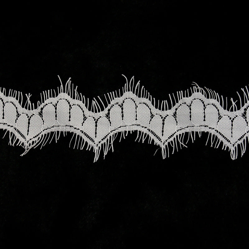 FREEDOMBEAUTY | Factory direct sales, spot 4.5cm wavy lace, eyelash lace, leather pants skirt accessories lace