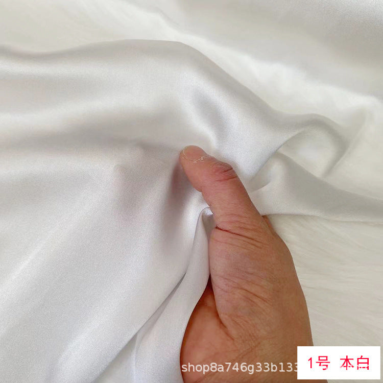 FREEDOMBEAUTY | 114 m width 16 mmi silk plain crepe satin clothing fabric 100 mulberry silk dress hair band eye mask fabric multi-color