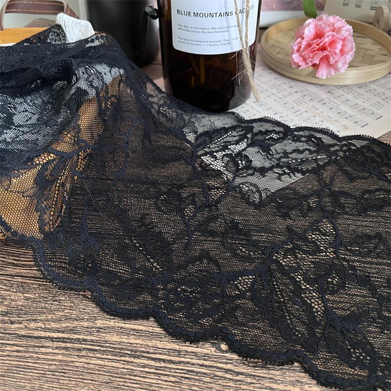 FREEDOMBEAUTY | Spot white and black elastic lace, warp lace small lace, new wedding headgear DIY clothing lace accessories