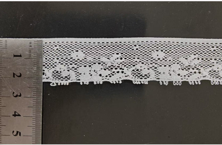 FREEDOMBEAUTY | [stretch] 2cm white lace, nylon elastic lace edge, neckline cuffs, clothing, exquisite lace lace accessories
