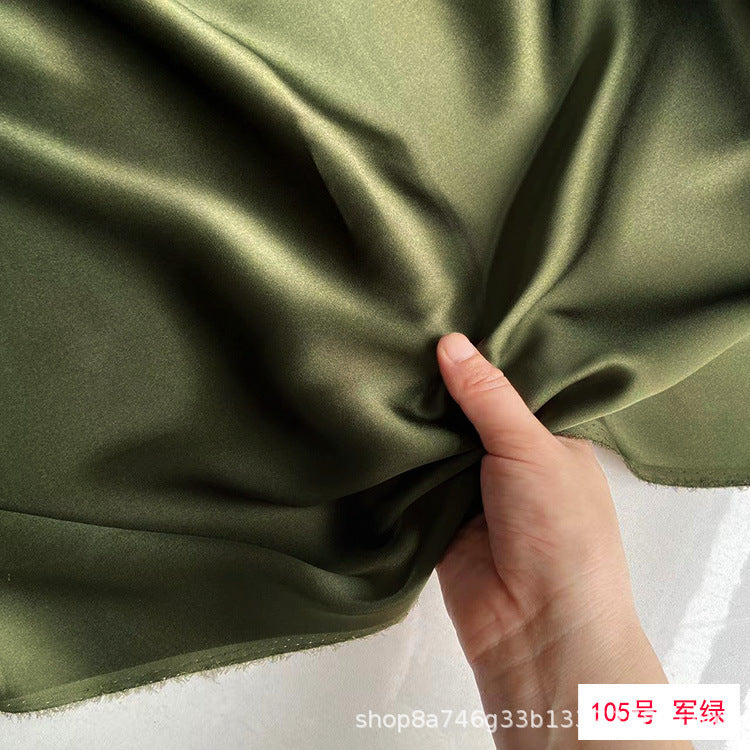 FREEDOMBEAUTY | 114 m width 16 mmi silk plain crepe satin clothing fabric 100 mulberry silk dress hair band eye mask fabric multi-color
