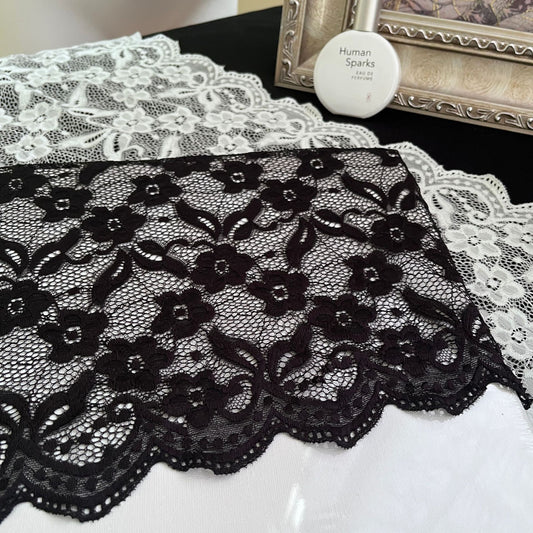 FREEDOMBEAUTY | 38CM new nylon lace fabric embroidered fashion dress wedding top lace fabric flower handmade accessories DIY