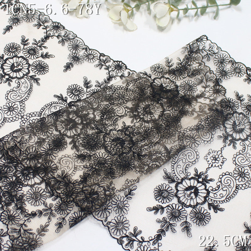 FREEDOMBEAUTY | Three-color mesh embroidery lace arrangement classical style pattern, handmade jewelry home lace accessories