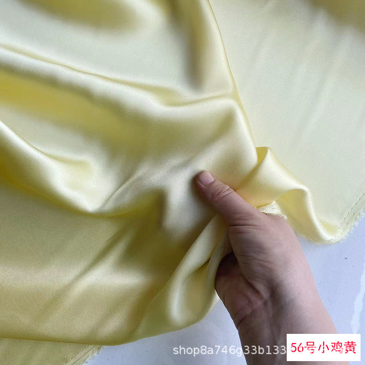 FREEDOMBEAUTY | 114 m width 16 mmi silk plain crepe satin clothing fabric 100 mulberry silk dress hair band eye mask fabric multi-color