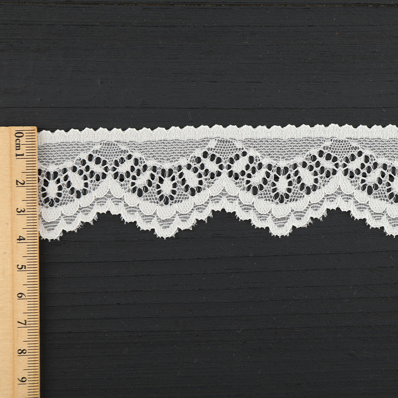 FREEDOMBEAUTY | [stretch] 2cm lace lace accessories, warp knitted elastic lace edge, home textile children's clothing lace lace accessories, factory spot