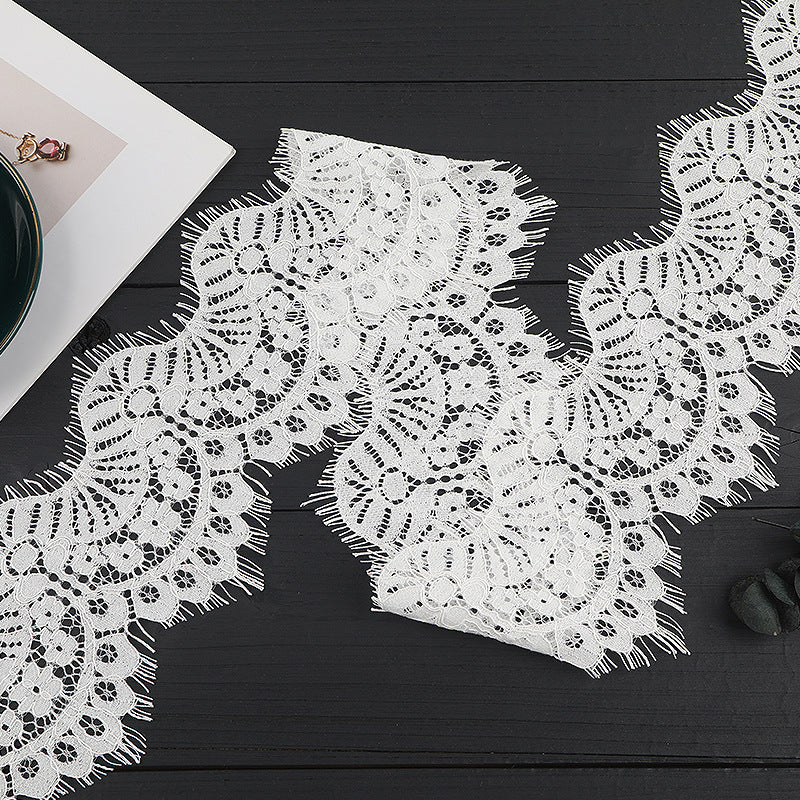 FREEDOMBEAUTY | [no- stretch] Non-elastic eyelash lace, nylon warp knitted lace, home textile clothing exquisite lace accessories in stock