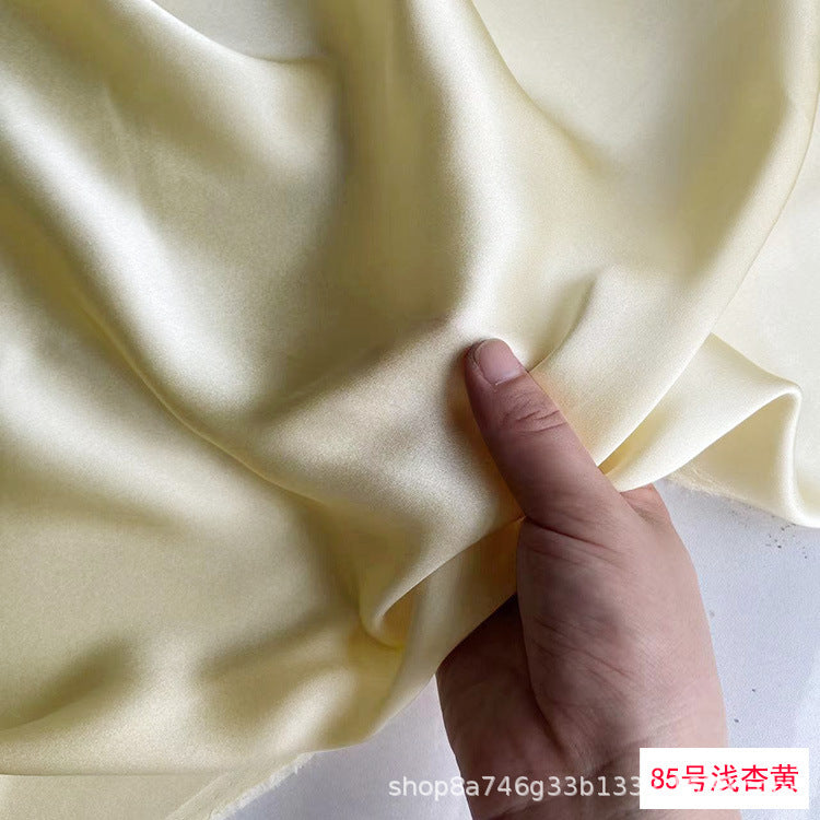 FREEDOMBEAUTY | 114 m width 16 mmi silk plain crepe satin clothing fabric 100 mulberry silk dress hair band eye mask fabric multi-color