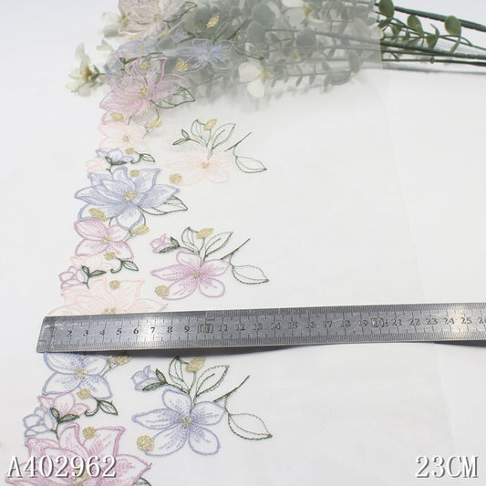 FREEDOMBEAUTY |  boutique mesh embroidery lace fresh color flower 23CM clothing skirt underwear lace accessories