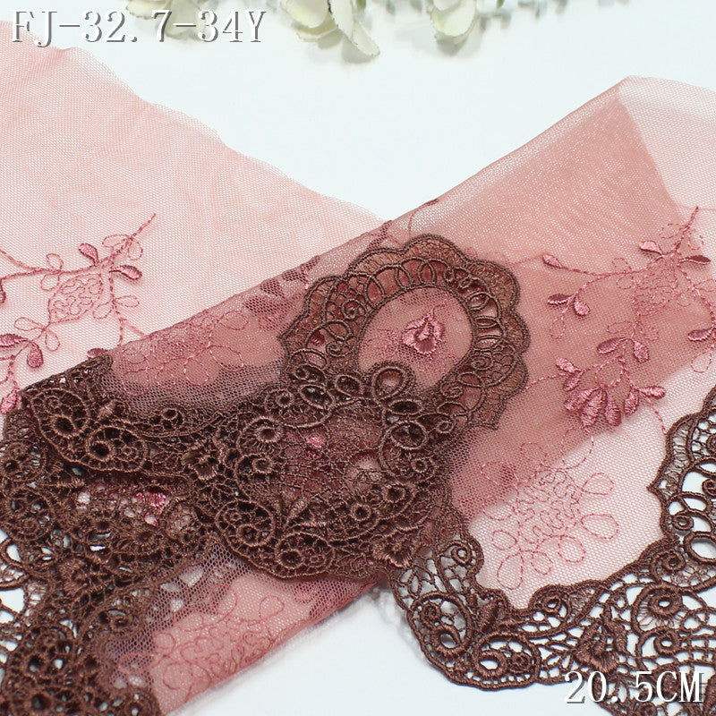 FREEDOMBEAUTY |  retro mirror flower water moon wind exquisite water-soluble embroidery lace, high-end clothing dressing lace accessories