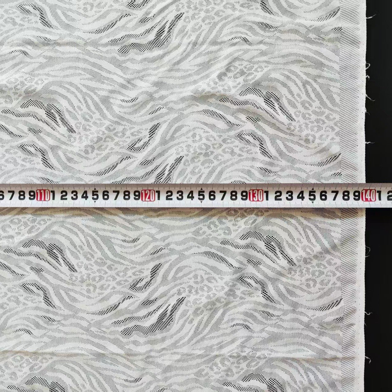 FREEDOMBEAUTY | 130cm elastic animal leopard print zebra pattern lace fabric, classic European and American fashion base, European and American style spot lace