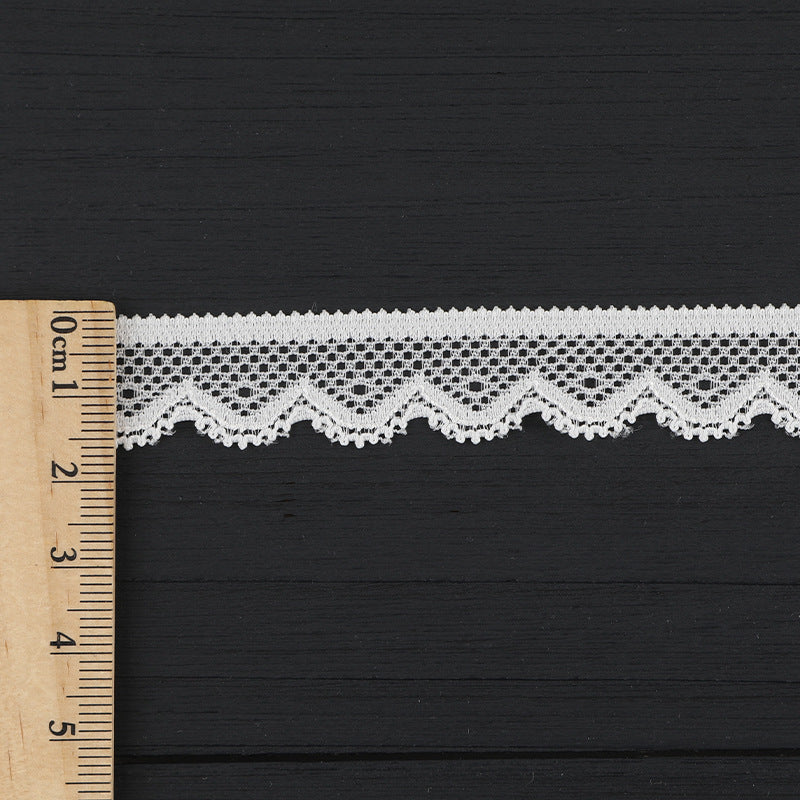 FREEDOMBEAUTY | [stretch] 1.5cm lace, warp knitted elastic lace small barcode, Lolita neckline cuffs lace accessories