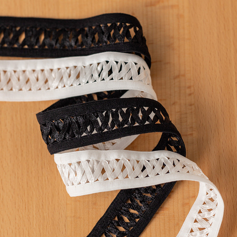 FREEDOMBEAUTY | Factory Direct 2.5CM Elastic Cross Ribbon Elastic Swimwear Belt, Swimwear Women's Nylon Elastic Elastic Belt