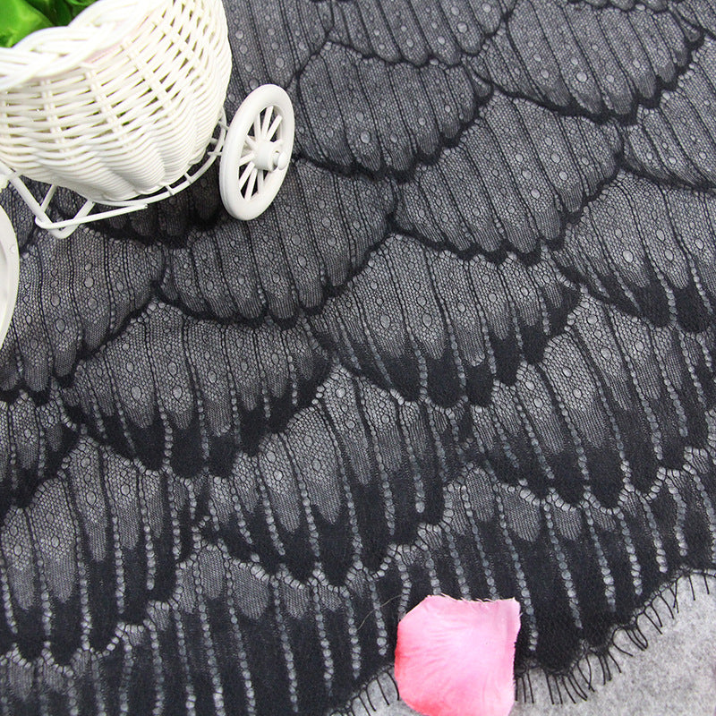 FREEDOMBEAUTY | Manufacturer spot wholesale non-elastic lace, nylon lace fabric underwear skirt splicing eyelash lace