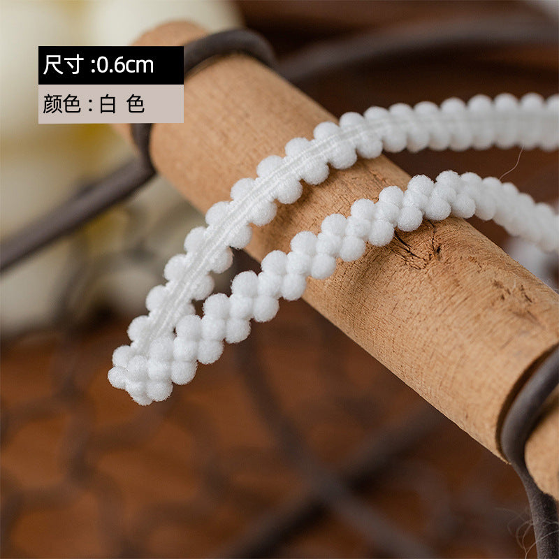 FREEDOMBEAUTY | Factory direct sales 0.6CM white spot hairball elastic band, sex underwear toy