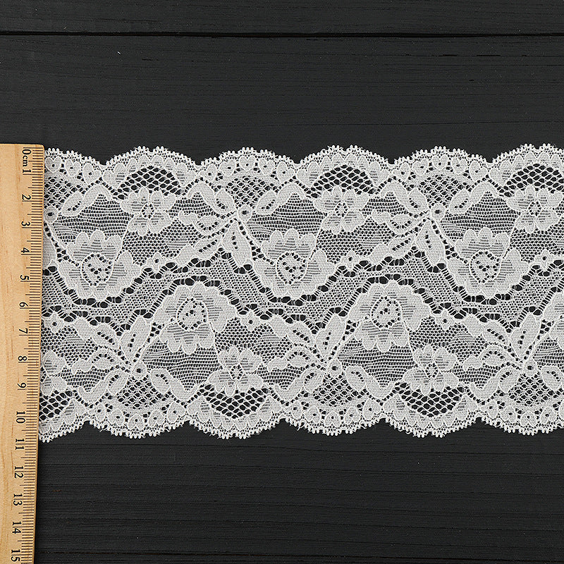FREEDOMBEAUTY | [stretch] 8cm white lace lace accessories elastic nylon lace edge, Lolita's small fresh lace accessories
