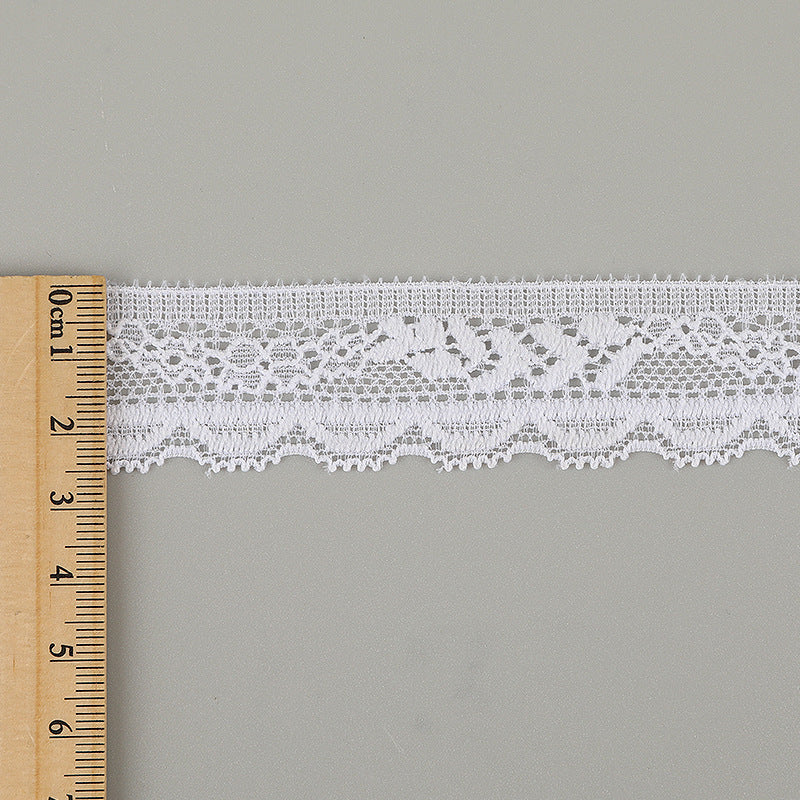 FREEDOMBEAUTY | [stretch] 2.5cm lace small lace, wavy elastic lace edge, neckline cuffs fashion lace accessories