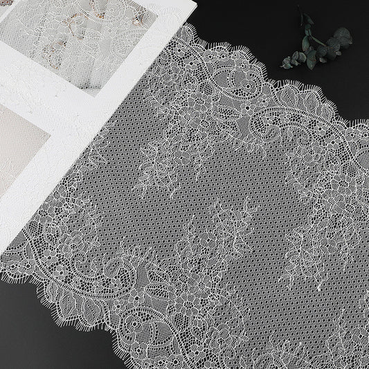 FREEDOMBEAUTY | [no- stretch] Eyelash lace large lace, nylon silk elastic lace edge, dress Lolita lace accessories, spot