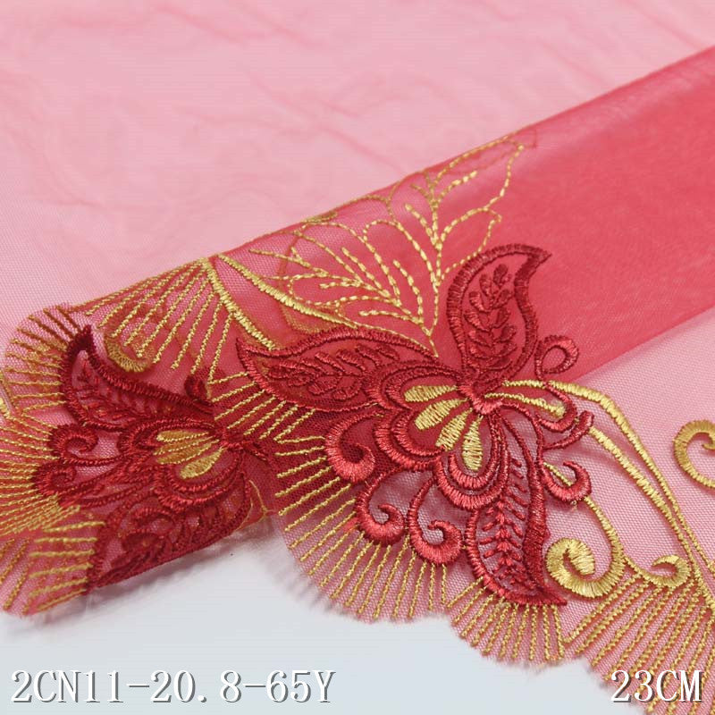 FREEDOMBEAUTY | Three-color mesh delicate butterfly flower embroidered lace, classical clothing curtain sofa cushion lace accessories