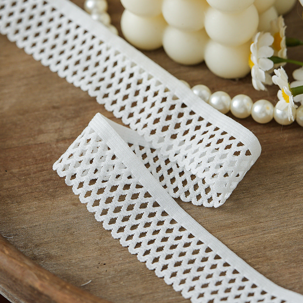 FREEDOMBEAUTY | Factory Direct 3.0CM Hollow Elastic Ribbon DIY Breathable Comfortable Waist Skirt Nylon Elastic Band