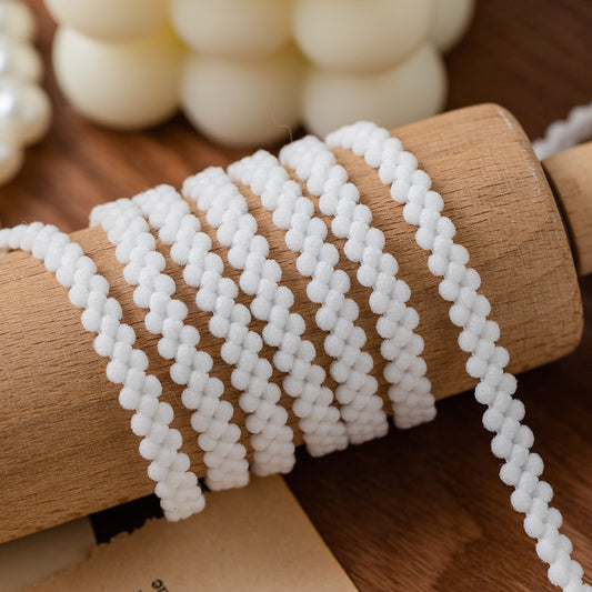 FREEDOMBEAUTY | Factory direct sales 0.6CM white spot hairball elastic band, sex underwear toy