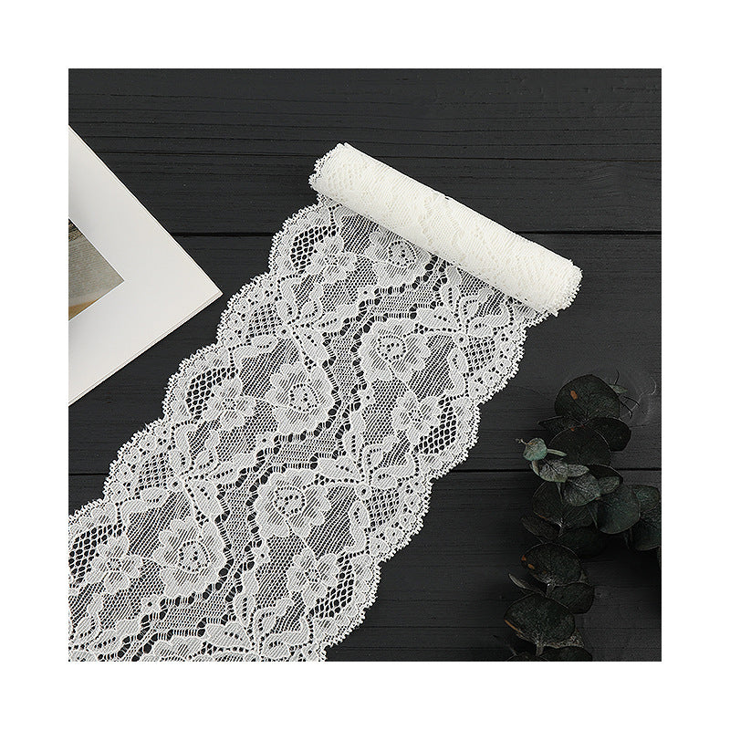 FREEDOMBEAUTY | [stretch] 8cm white lace lace accessories elastic nylon lace edge, Lolita's small fresh lace accessories