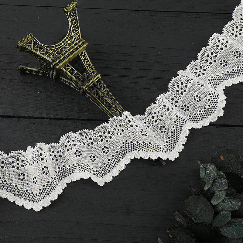 FREEDOMBEAUTY | [stretch] 7cm lace lace, nylon silk unilateral elastic lace edge, wedding dress lace accessories, spot