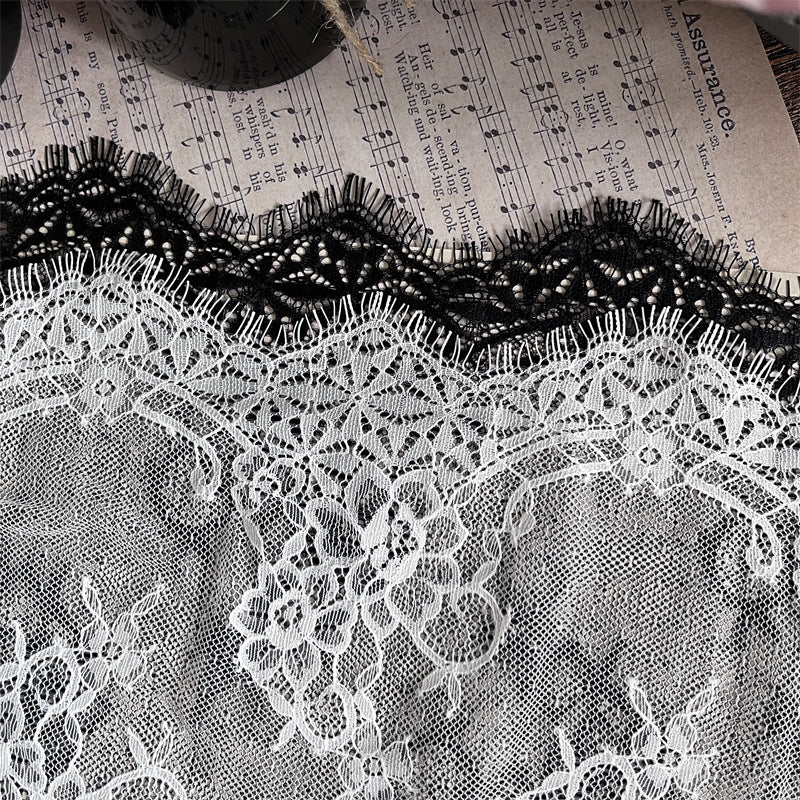 FREEDOMBEAUTY | Factory direct sales, spot triangular edge 26cm eyelash lace fabric, French retro handmade DIY tablecloth