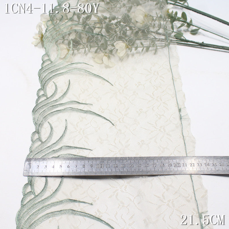FREEDOMBEAUTY | Three-color light lace mesh simple striped thread embroidery lace 23cm clothing bra lace accessories