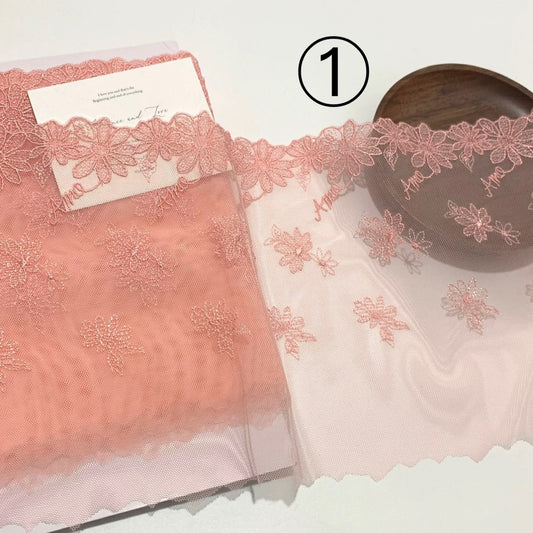 FREEDOMBEAUTY | Spot exquisite daisy embroidered mesh lace accessories decorative design DIY clothing