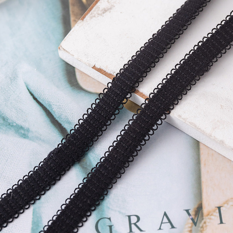FREEDOMBEAUTY | Manufacturer supplies 1.0cm knitted white threaded rope with spot nylon elastic skin centipede bud elastic band