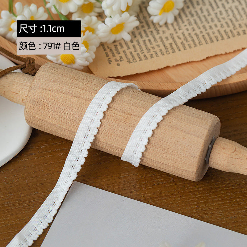 FREEDOMBEAUTY | Factory direct 1.1/1. 5/2.2 CM white spot, high elastic fine elastic underwear belt trousers edge