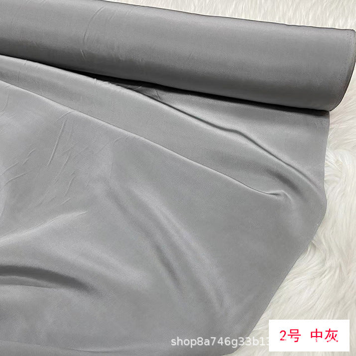 FREEDOMBEAUTY | 16 mmi solid color silk crepe fabric, matte mulberry silk crepe shirt dress lined with silk fabric