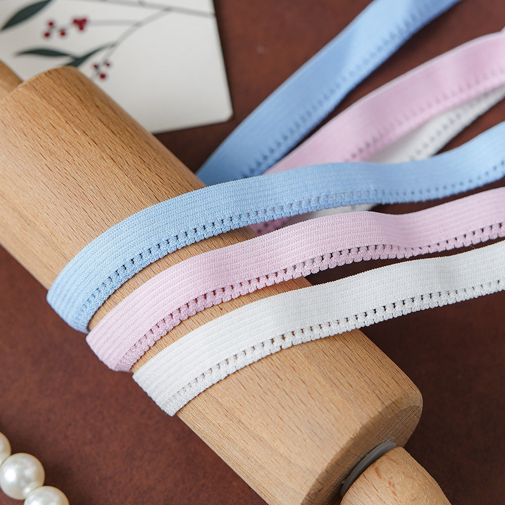 FREEDOMBEAUTY | Factory direct 1.2CM nylon flower bud elastic webbing DIY children's underwear edge pressing elastic band