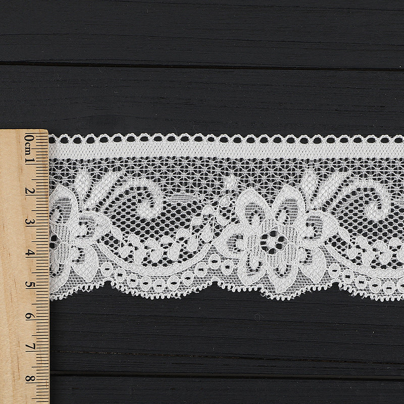 FREEDOMBEAUTY | [stretch] 5.5cm elastic lace, unilateral hollow lace, small fresh home textile clothing lace accessories